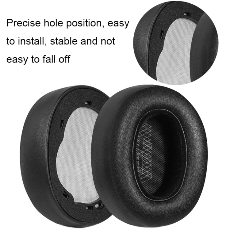 2 protège-écouteurs en éponge pour JBL Live 650BTNC/660/E65BTNC/Duet NC, en cuir protéiné pour Live 650BTNC, noir filet pour Live 650BTNC, gris filet pour Live 650BTNC, cuir+velours pour Live 650BTNC