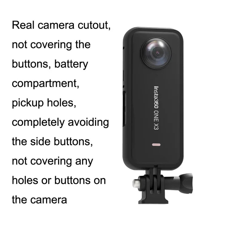 Bordure de protection en plastique pour caméra panoramique sportive Insta360 One X3 A516