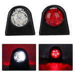 MK-249 10-30V 8LEDs Red And White Truck Round Side Light, MK-249 (Red White)