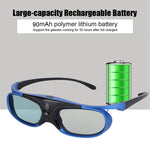 Lunettes 3D à obturateur actif JX30-T supportant 96HZ-144HZ pour projection DLP-LINK X5/Z6/H2