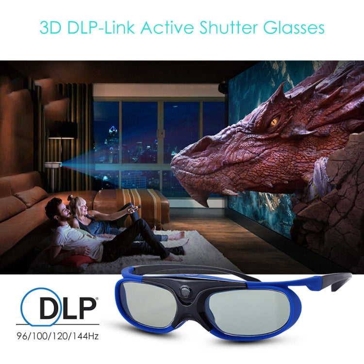 Lunettes 3D à obturateur actif JX30-T supportant 96HZ-144HZ pour projection DLP-LINK X5/Z6/H2
