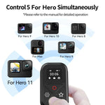 Télécommande Bluetooth TELESIN T10 80 m pour GoPro Hero11 Black / HERO10 Black / HERO9 Black / HERO8 Black / Max, pour GoPro