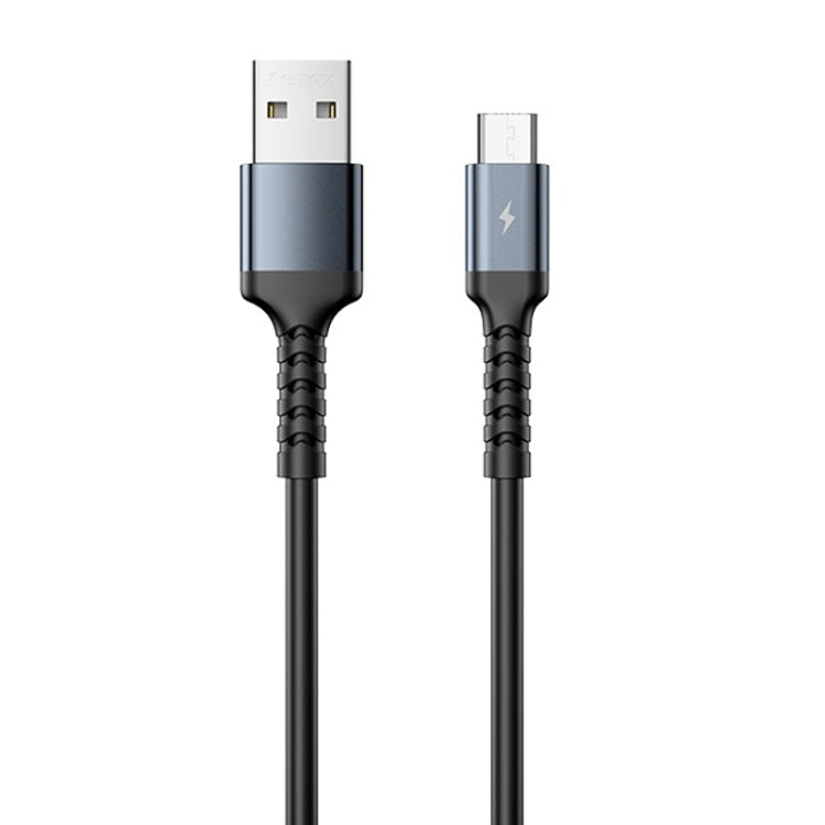 Câble de données REMAX RC-C008 2.4A TPE souple anti-casse, longueur 1m, USB vers Micro USB, USB vers 8 broches
