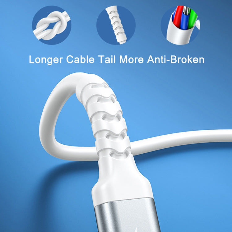 Câble de données REMAX RC-C008 2.4A TPE souple anti-casse, longueur 1m, USB vers Micro USB, USB vers 8 broches