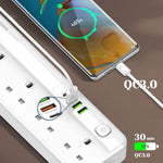 LDNIO Prise Multifonctionnelle de Voyage Maison Bureau 5+4 Ports Charge Rapide