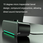 Haut-parleurs d’ordinateur stéréo HIFI lumineux LED audio filaire longue durée pour jeu, A39 filaire (Noir)