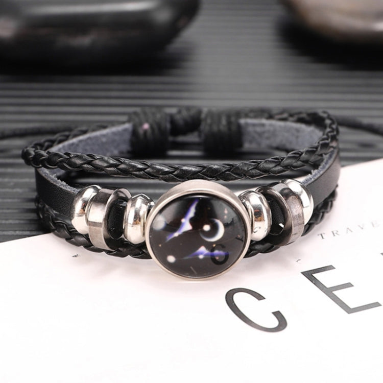 Twelve Constellations Multilayer Beaded Cowhide Bracelet, Style: Virgo Ordinary, Bracelet Leo Ordinary, Bracelet Libra Luminous, Bracelet Capricorn Luminous, Bracelet Scorpio Luminous, Bracelet Pisces Ordinary, Bracelet Cancer Luminous                 ...