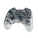 Manette sans fil Bluetooth pour Switch Pro avec fonction de réveil par LED, transparente avec LED