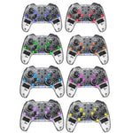 Manette sans fil Bluetooth pour Switch Pro avec fonction de réveil par LED, transparente avec LED