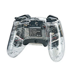 Manette sans fil Bluetooth pour Switch Pro avec fonction de réveil par LED, transparente avec LED
