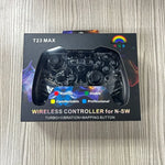 Manette sans fil Bluetooth pour Switch Pro avec fonction de réveil par LED, transparente avec LED