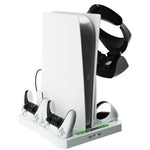 Base de refroidissement multifonctionnelle pour PS5 iPlayer Host, support de charge avec poignée VR2 et support de rangement pour disques, HBP-6478