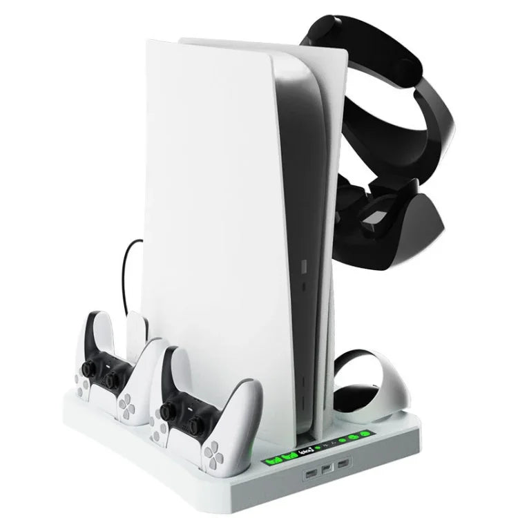 Base de refroidissement multifonctionnelle pour PS5 iPlayer Host, support de charge avec poignée VR2 et support de rangement pour disques, HBP-6478