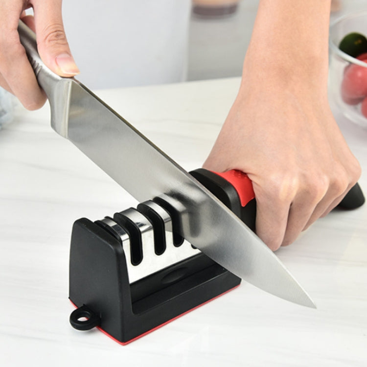 Affûteur de couteaux manuel multiforme multifonctionnel et accrochable LsCook Kitchen, Spécification: 3 étapes, 3 étapes, 4 étapes