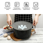 Couvercle de casserole anti-déversement en silicone en forme de fleur, couvercle de casserole rotatif, gadget de cuisine, taille : 23cm Jaune