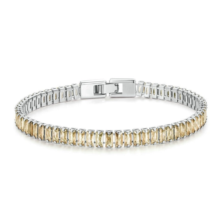 Bracelet étincelant en oxyde de zirconium, bijoux en cuivre plaqué or, YIB055-17LCP, YIB055-19LCP, YIB055-17LVT, YIB055-19LVT