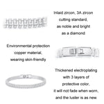 Bracelet étincelant en oxyde de zirconium, bijoux en cuivre plaqué or, YIB055-17LCP, YIB055-19LCP, YIB055-17LVT, YIB055-19LVT