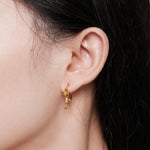 Boucles d'oreilles extensibles chat en argent sterling S925 et diamant, Taille :, Petit plaqué platine, Grand plaqué platine, Grand plaqué or, Grand plaqué or noir, Grand plaqué or rose