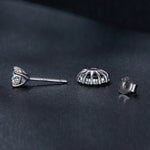 Boucles d'oreilles clous détachables en Moissanite ronde, argent sterling S925, MSE010