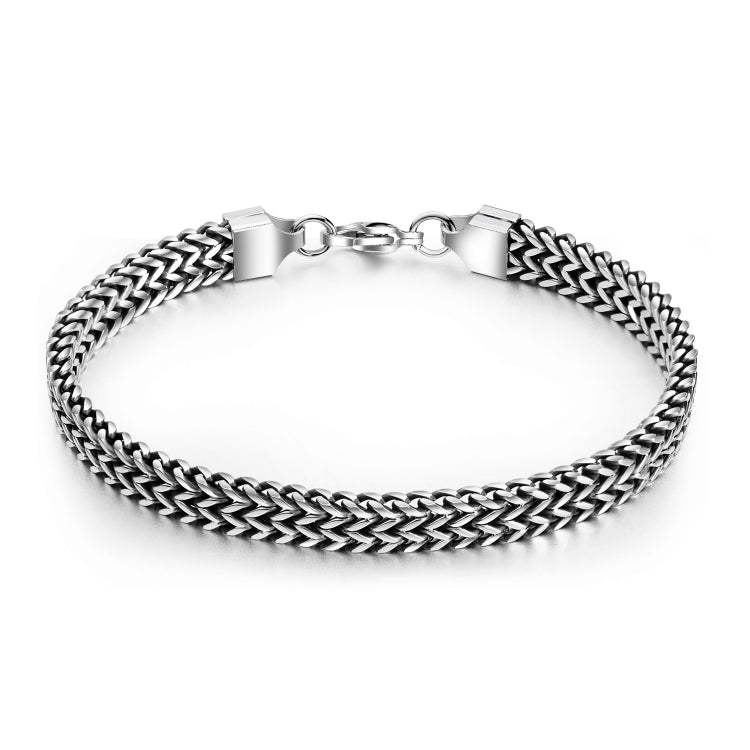 Bracelet pour homme en acier titane de style rétro, accessoires personnels, 1016