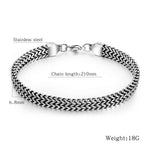 Bracelet pour homme en acier titane de style rétro, accessoires personnels, 1016