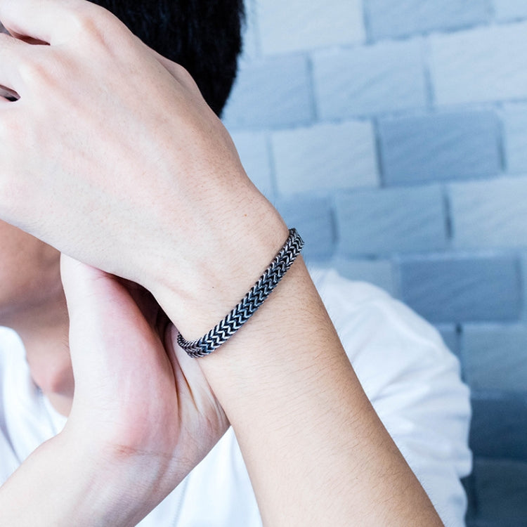 Bracelet pour homme en acier titane de style rétro, accessoires personnels, 1016