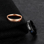 Bague de Couple 606 en Acier Titane, Taille :, Femme Style 9