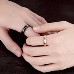 Bague de Couple 606 en Acier Titane, Taille :, Femme Style 9