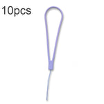 10pcs Cordon de téléphone portable en silicone tressé anti-perte, vert nuit, blanc, violet herbe, vert clair, violet œillet, blanc antique, noir, rouge, vert matcha, jaune citron, violet clair, rose sable, orange sucre, rouge thé