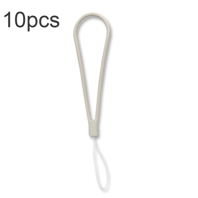10pcs Cordon de téléphone portable en silicone tressé anti-perte, vert nuit, blanc, violet herbe, vert clair, violet œillet, blanc antique, noir, rouge, vert matcha, jaune citron, violet clair, rose sable, orange sucre, rouge thé