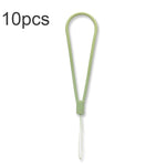 10pcs Cordon de téléphone portable en silicone tressé anti-perte, vert nuit, blanc, violet herbe, vert clair, violet œillet, blanc antique, noir, rouge, vert matcha, jaune citron, violet clair, rose sable, orange sucre, rouge thé