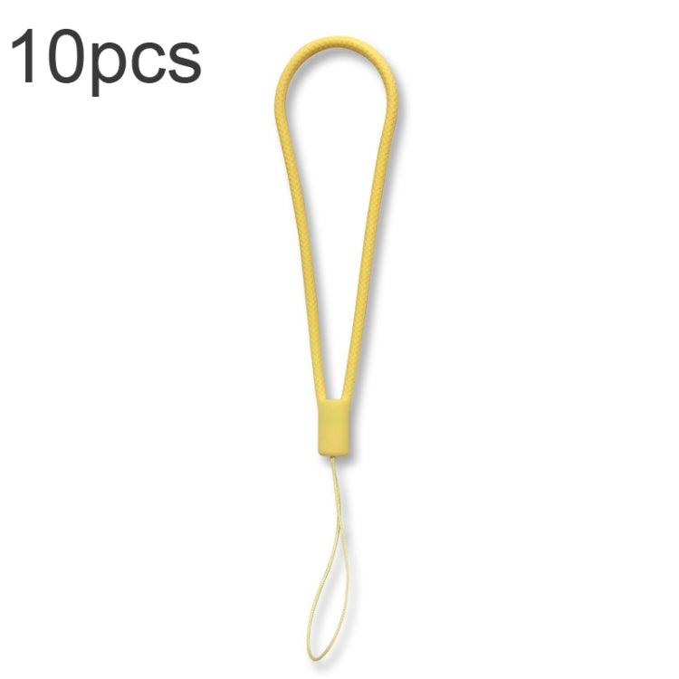 10pcs Cordon de téléphone portable en silicone tressé anti-perte, vert nuit, blanc, violet herbe, vert clair, violet œillet, blanc antique, noir, rouge, vert matcha, jaune citron, violet clair, rose sable, orange sucre, rouge thé