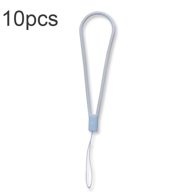 10pcs Cordon de téléphone portable en silicone tressé anti-perte, vert nuit, blanc, violet herbe, vert clair, violet œillet, blanc antique, noir, rouge, vert matcha, jaune citron, violet clair, rose sable, orange sucre, rouge thé