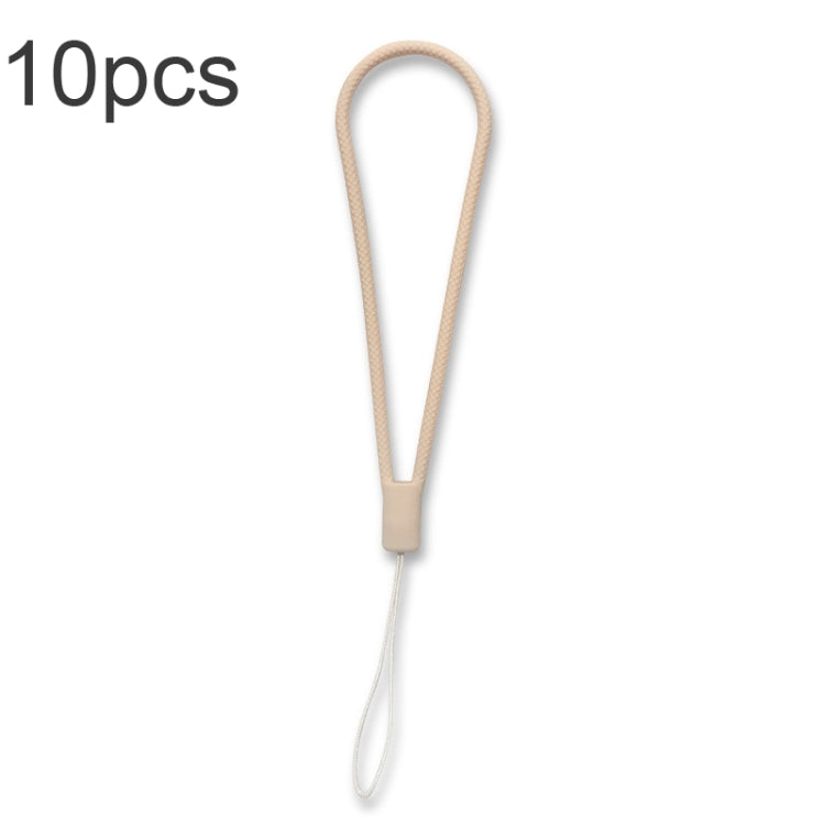 10pcs Cordon de téléphone portable en silicone tressé anti-perte, vert nuit, blanc, violet herbe, vert clair, violet œillet, blanc antique, noir, rouge, vert matcha, jaune citron, violet clair, rose sable, orange sucre, rouge thé