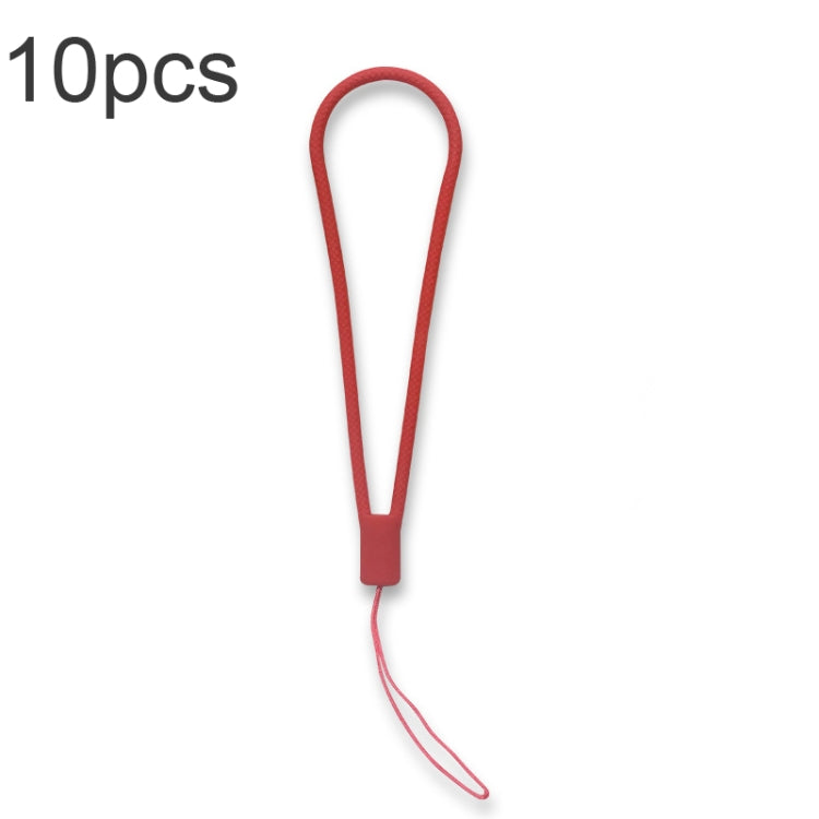 10pcs Cordon de téléphone portable en silicone tressé anti-perte, vert nuit, blanc, violet herbe, vert clair, violet œillet, blanc antique, noir, rouge, vert matcha, jaune citron, violet clair, rose sable, orange sucre, rouge thé