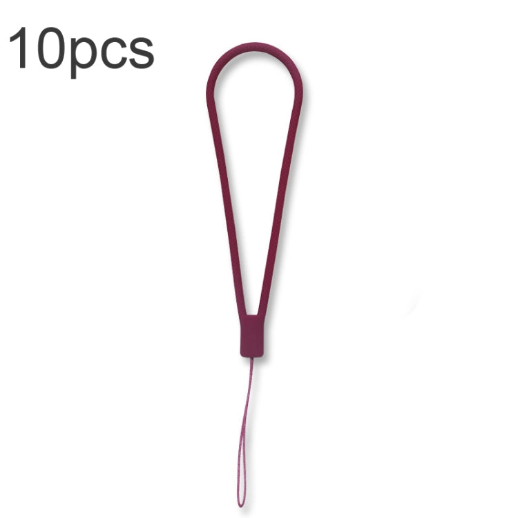 10pcs Cordon de téléphone portable en silicone tressé anti-perte, vert nuit, blanc, violet herbe, vert clair, violet œillet, blanc antique, noir, rouge, vert matcha, jaune citron, violet clair, rose sable, orange sucre, rouge thé