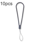 10pcs Cordon de téléphone portable en silicone tressé anti-perte, vert nuit, blanc, violet herbe, vert clair, violet œillet, blanc antique, noir, rouge, vert matcha, jaune citron, violet clair, rose sable, orange sucre, rouge thé