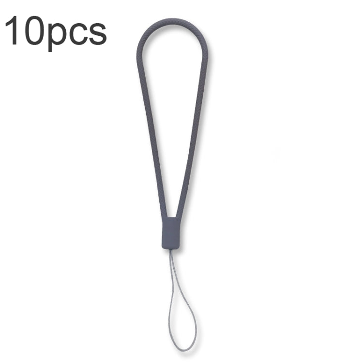 10pcs Cordon de téléphone portable en silicone tressé anti-perte, vert nuit, blanc, violet herbe, vert clair, violet œillet, blanc antique, noir, rouge, vert matcha, jaune citron, violet clair, rose sable, orange sucre, rouge thé