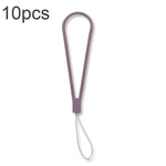 10pcs Cordon de téléphone portable en silicone tressé anti-perte, vert nuit, blanc, violet herbe, vert clair, violet œillet, blanc antique, noir, rouge, vert matcha, jaune citron, violet clair, rose sable, orange sucre, rouge thé