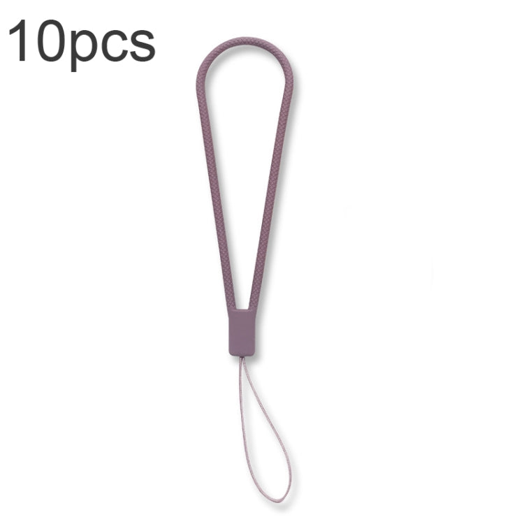 10pcs Cordon de téléphone portable en silicone tressé anti-perte, vert nuit, blanc, violet herbe, vert clair, violet œillet, blanc antique, noir, rouge, vert matcha, jaune citron, violet clair, rose sable, orange sucre, rouge thé