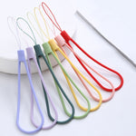 10pcs Cordon de téléphone portable en silicone tressé anti-perte, vert nuit, blanc, violet herbe, vert clair, violet œillet, blanc antique, noir, rouge, vert matcha, jaune citron, violet clair, rose sable, orange sucre, rouge thé