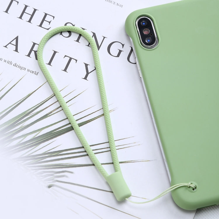 10pcs Cordon de téléphone portable en silicone tressé anti-perte, vert nuit, blanc, violet herbe, vert clair, violet œillet, blanc antique, noir, rouge, vert matcha, jaune citron, violet clair, rose sable, orange sucre, rouge thé