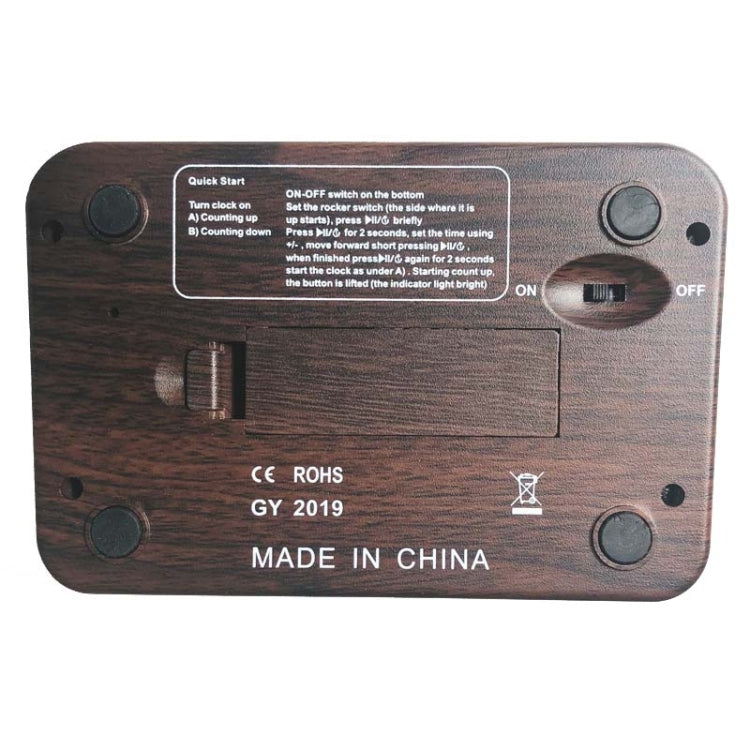 HQT101w Plastic Chess Clock Go Chess Timer, HQT101w Wood Grain
