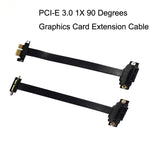 Câble d'extension PCI-E 3.0 1X à 90 degrés pour carte graphique / carte réseau sans fil, longueur du câble : 5 cm, 10 cm, 15 cm, 20 cm, 25 cm, 30 cm, 40 cm, 50 cm