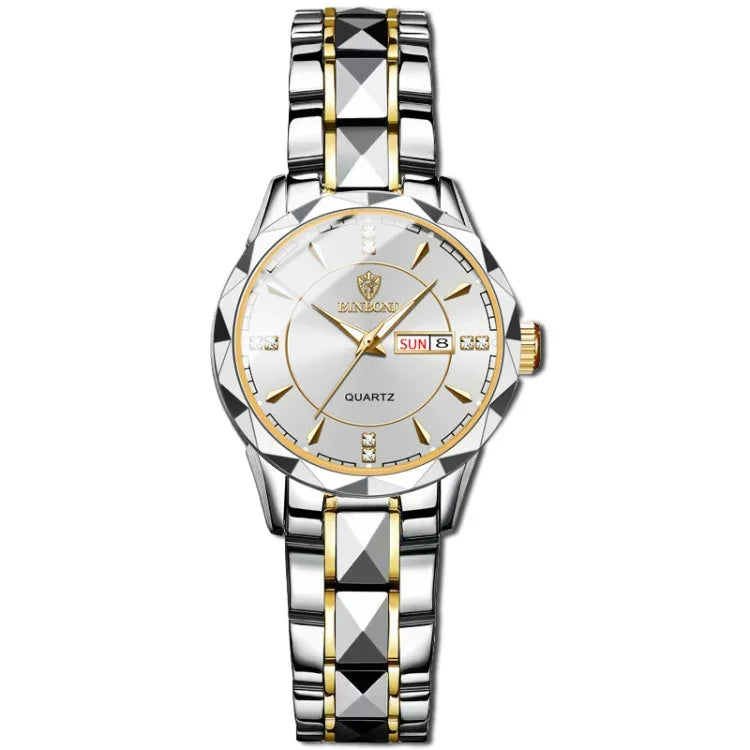 Montre à Quartz Multifonctionnelle Lumineuse BINBONG B5552 avec Calendrier d'Affaires