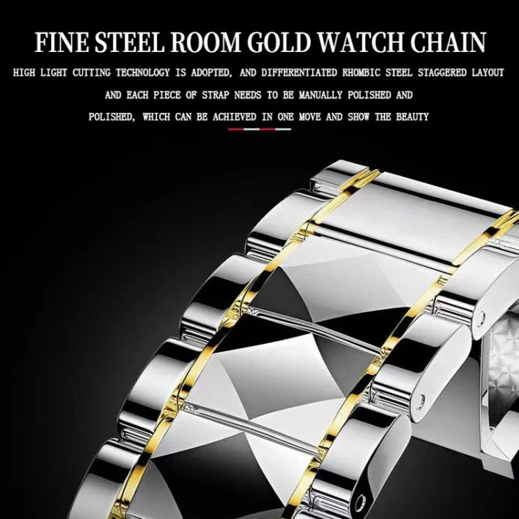 Montre à Quartz Multifonctionnelle Lumineuse BINBONG B5552 avec Calendrier d'Affaires