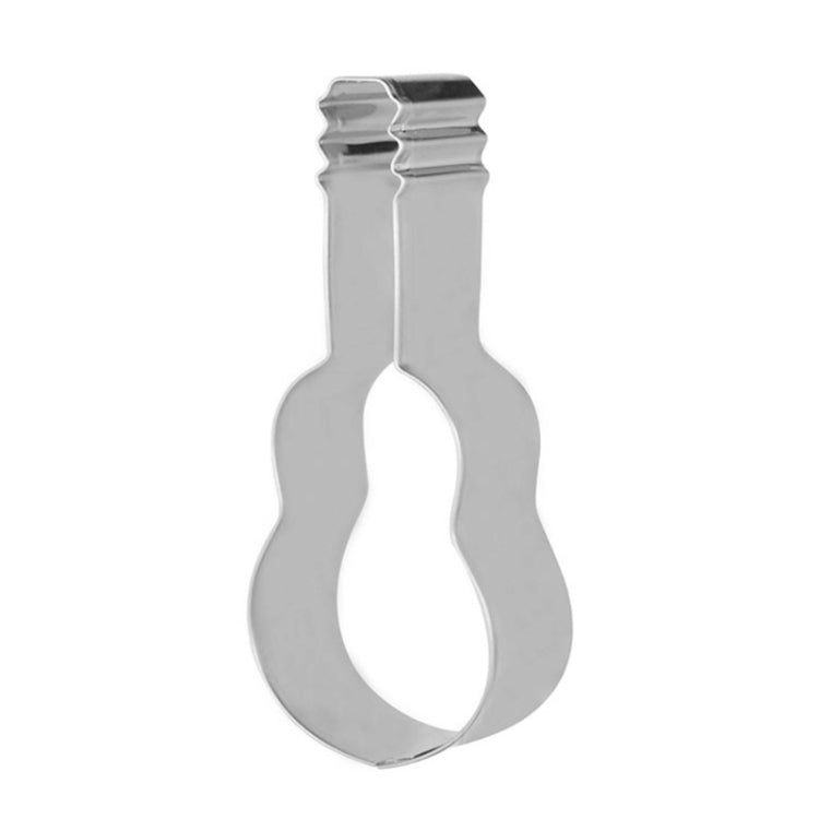Moule à biscuits en forme de guitare en acier inoxydable, 5 pièces, pour pâtisserie, fondants, mousses, forme de guitare