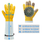 Gants de jardinage épais prolongés en cuir, gants de soudeur, or blanc L, or blanc XL