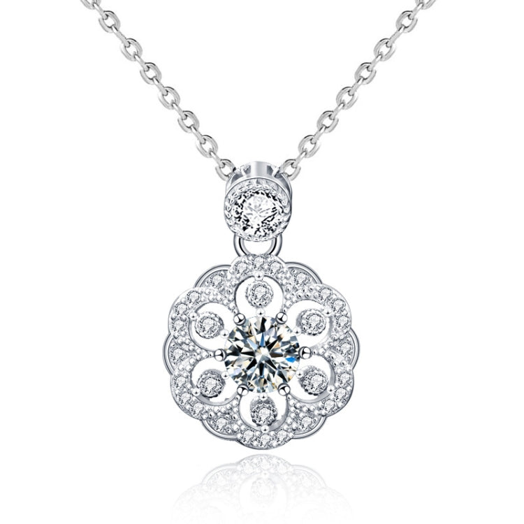 XMA008 Collier Cerise en Argent 925 avec Pendentif Clavicule en Diamant Mosan, XMA008