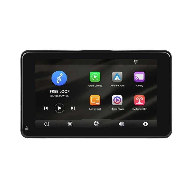 A3135 Écran intelligent filaire HD de 7 pouces avec CarPlay sans fil + Android Auto + Android, sans caméra, avec caméra